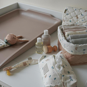 Набор стеганых корзин для хранения Cam Cam Copenhagen "Blueberries", 2 шт, молоко с карамелью